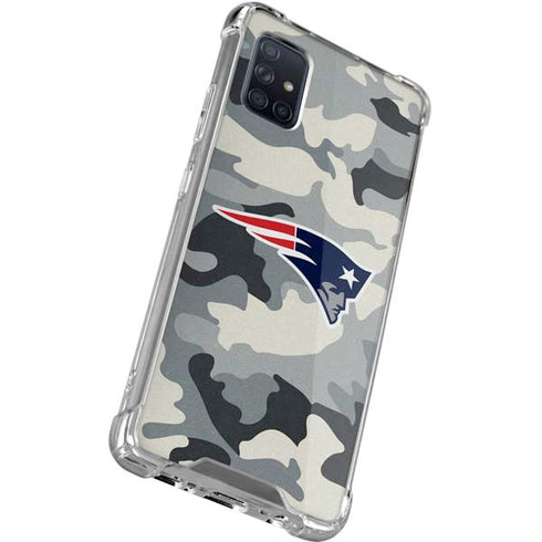 NFL New England Patriots Camo Galaxy A51 5G Clear Case