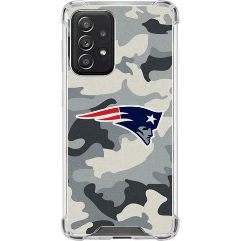 NFL New England Patriots Camo Galaxy A52 5G Clear Case