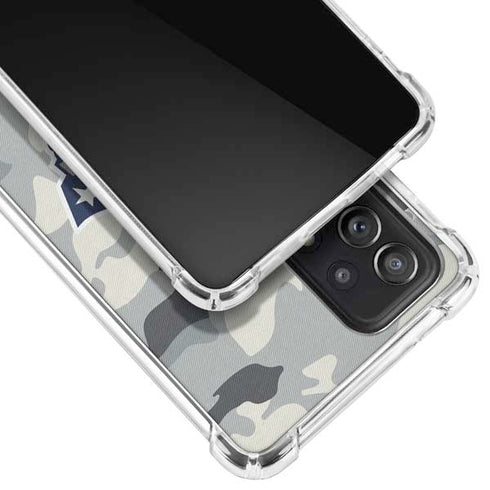NFL New England Patriots Camo Galaxy A52 5G Clear Case