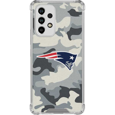 NFL New England Patriots Camo Galaxy A53 5G Clear Case