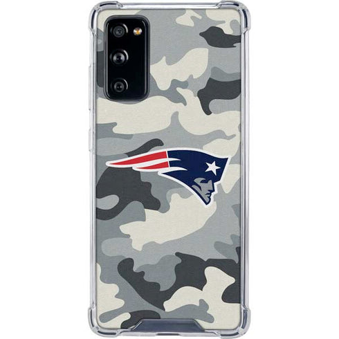 NFL New England Patriots Camo Galaxy S20 FE Clear Case