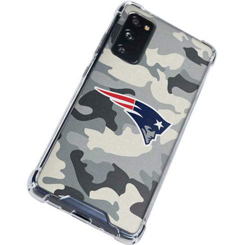 NFL New England Patriots Camo Galaxy S20 FE Clear Case