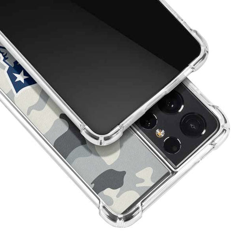 NFL New England Patriots Camo Galaxy S21 Ultra 5G Clear Case
