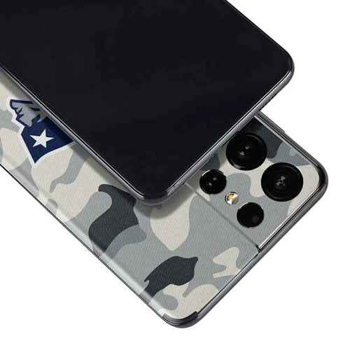 NFL New England Patriots Camo Galaxy S21 Ultra 5G Skin
