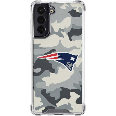 NFL New England Patriots Camo Galaxy S22 Clear Case