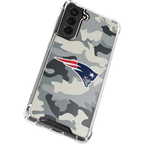 NFL New England Patriots Camo Galaxy S22 Clear Case