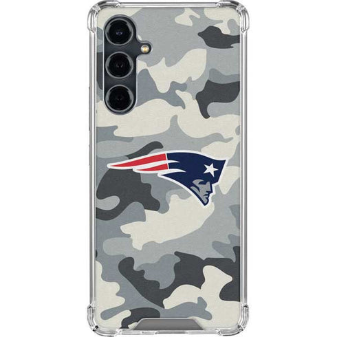 NFL New England Patriots Camo Galaxy S23 FE Clear Case