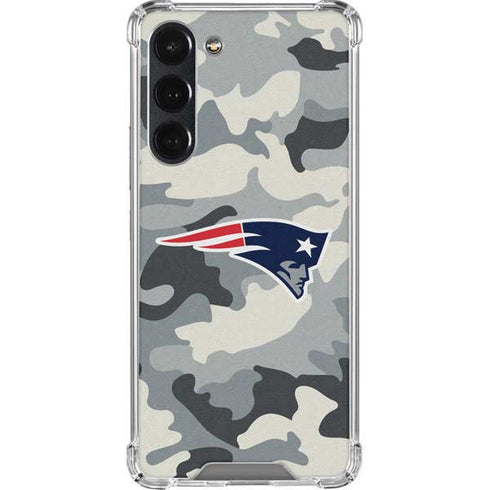 NFL New England Patriots Camo Galaxy S23 Plus Clear Case