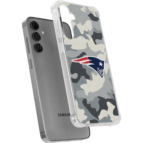 NFL New England Patriots Camo Galaxy S24 Plus Clear Case