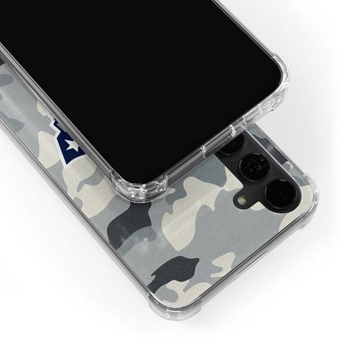 NFL New England Patriots Camo Galaxy S24 Plus Clear Case