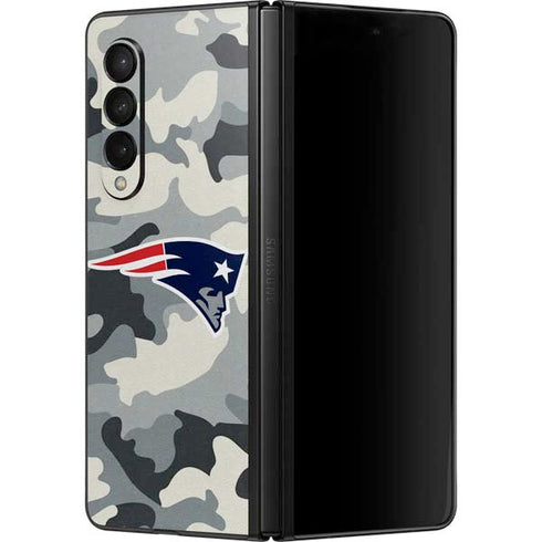 NFL New England Patriots Camo Galaxy Z Fold3 5G Skin