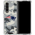 NFL New England Patriots Camo Galaxy Z Fold4 5G Clear Case