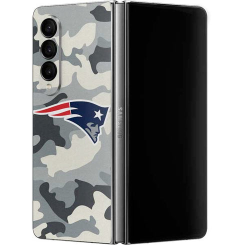 NFL New England Patriots Camo Galaxy Z Fold4 5G Skin