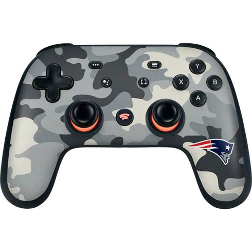 NFL New England Patriots Camo Google Stadia Controller Skin