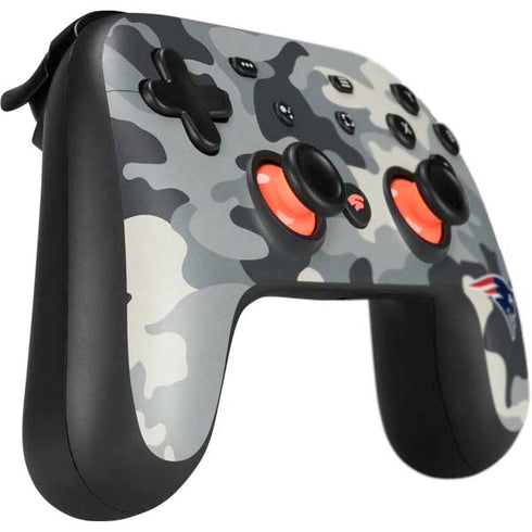 NFL New England Patriots Camo Google Stadia Controller Skin