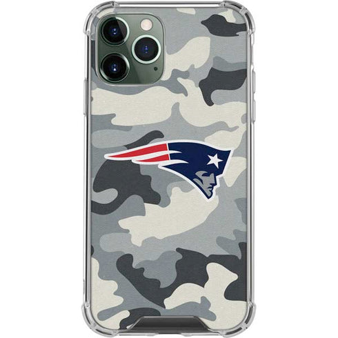 NFL New England Patriots Camo iPhone 11 Pro Max Clear Case