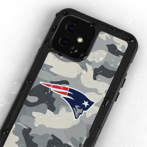 NFL New England Patriots Camo iPhone 12 Mini Waterproof Case