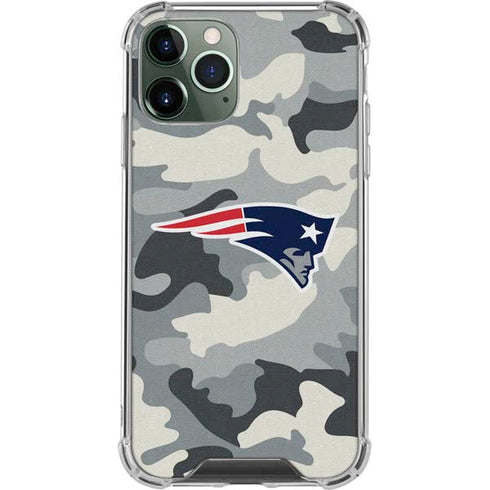 NFL New England Patriots Camo iPhone 12 Pro Clear Case