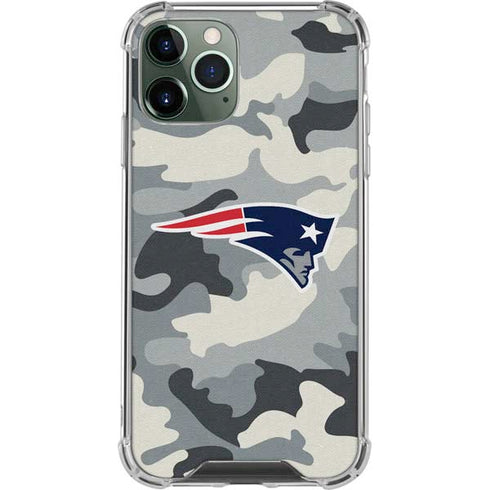 NFL New England Patriots Camo iPhone 12 Pro Max Clear Case