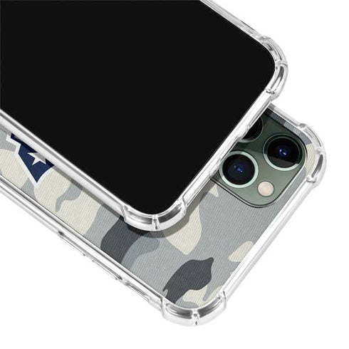 NFL New England Patriots Camo iPhone 12 Pro Max Clear Case