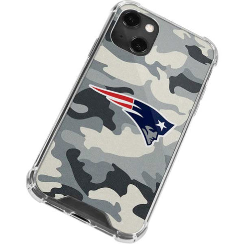 NFL New England Patriots Camo iPhone 13 Mini Clear Case
