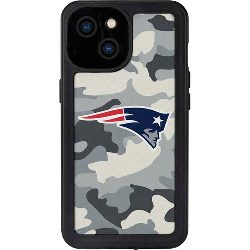 NFL New England Patriots Camo iPhone 13 Mini Waterproof Case