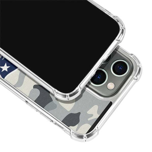 NFL New England Patriots Camo iPhone 13 Pro Max Clear Case
