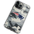 NFL New England Patriots Camo iPhone 13 Pro Max Clear Case