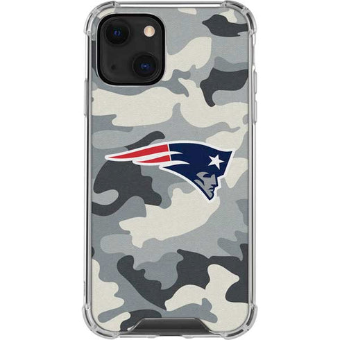 NFL New England Patriots Camo iPhone 14 Clear Case