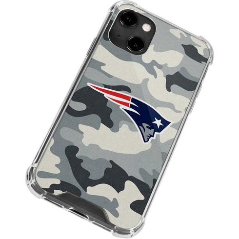 NFL New England Patriots Camo iPhone 14 Clear Case