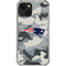 NFL New England Patriots Camo iPhone 15 Plus Clear Case