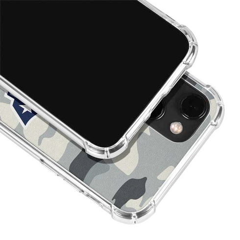 NFL New England Patriots Camo iPhone 14 Plus Clear Case