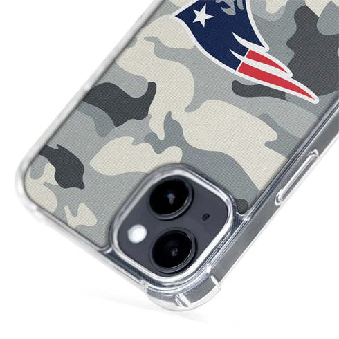 NFL New England Patriots Camo iPhone 15 Plus MagSafe Case