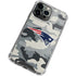 NFL New England Patriots Camo iPhone 14 Pro Clear Case