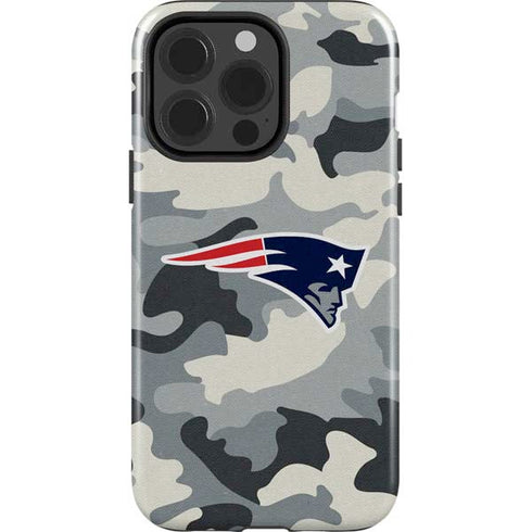 NFL New England Patriots Camo iPhone 15 Pro Impact Case