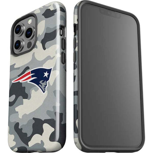 NFL New England Patriots Camo iPhone 15 Pro Impact Case