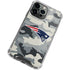 NFL New England Patriots Camo iPhone 14 Pro Max Clear Case