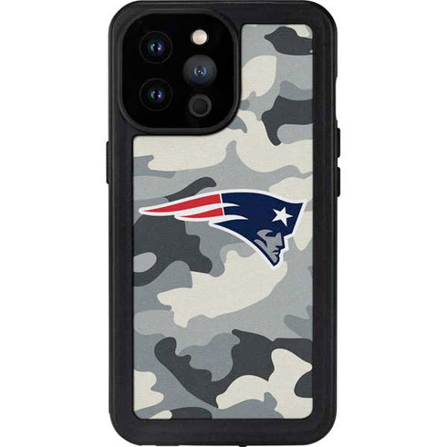 NFL New England Patriots Camo iPhone 14 Pro Max Waterproof Case