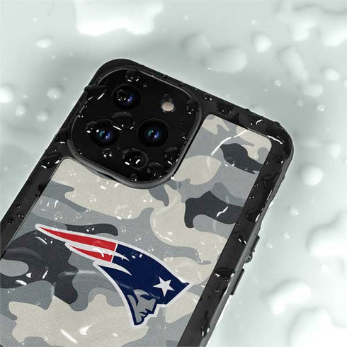 NFL New England Patriots Camo iPhone 14 Pro Max Waterproof Case