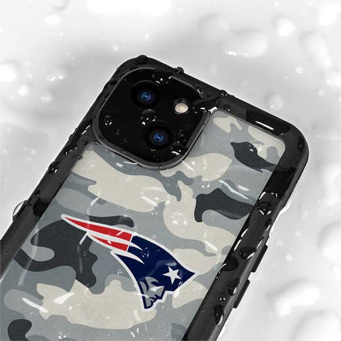 NFL New England Patriots Camo iPhone 15 Waterproof Case
