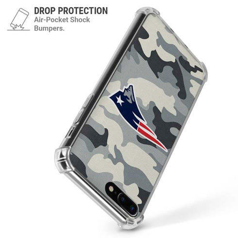 NFL New England Patriots Camo iPhone 7/8 Plus Clear Case