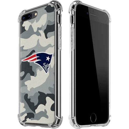 NFL New England Patriots Camo iPhone 7/8 Plus Clear Case