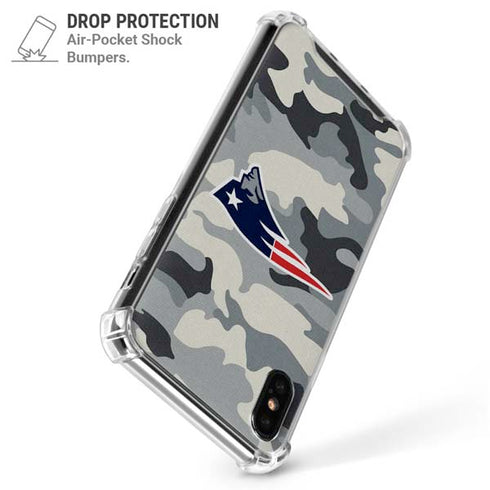 NFL New England Patriots Camo iPhone X/XS Clear Case