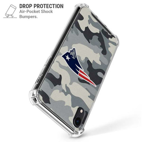 NFL New England Patriots Camo iPhone XR Clear Case