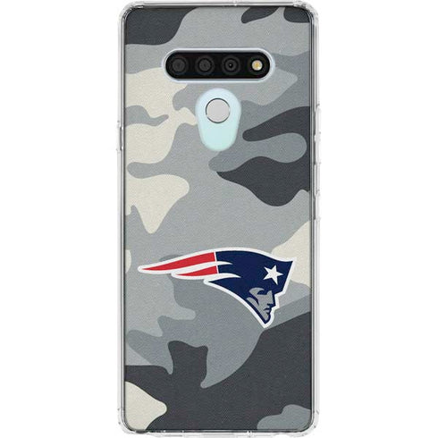 NFL New England Patriots Camo LG Stylo 6 Clear Case