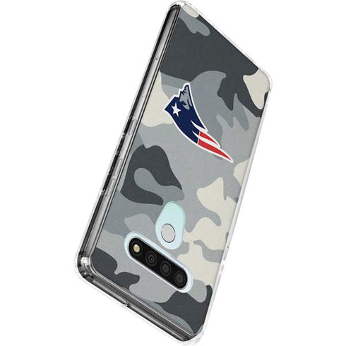 NFL New England Patriots Camo LG Stylo 6 Clear Case