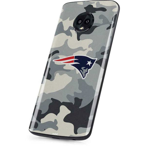 NFL New England Patriots Camo Moto G6 Skin