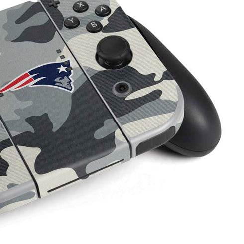 NFL New England Patriots Camo Nintendo Switch OLED (2021) Skin