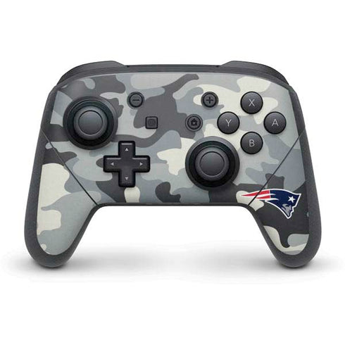 NFL New England Patriots Camo Nintendo Switch Pro Controller Skin