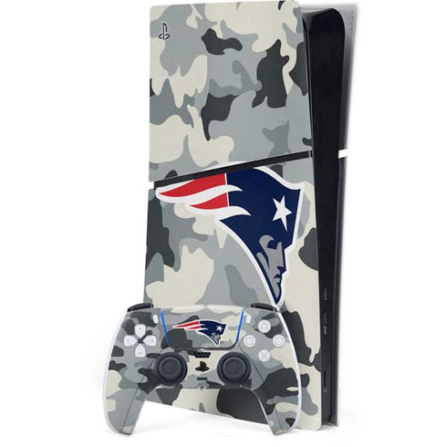 NFL New England Patriots Camo PS5 Slim Digital Edition Bundle Skin
